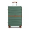 Cestovní kufr ABS+PC s pruhovaným vzorem Kono - 94 L - zelený