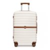 Cestovní kufr ABS+PC s pruhovaným vzorem Kono - 62 L - béžovo-hnědý