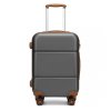 Kabinový ABS kufr KONO s TSA zámkem - 33L - šedo-hnědý