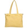 Beagles dámská taška shoperka Malaga s dekorativním popruhem - světle žluá - 7,6L