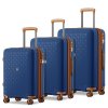 Cestovní sada tří kufrů z polypropylenu 41/76/114 L KONO - navy
