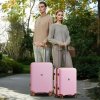 Cestovní kufr z polypropylenu Kono 114 L - růžovo-hnědý