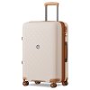 Cestovní kufr z polypropylenu Kono 114 L - béžovo-hnědý