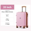 Cestovní kabinový kufr z polypropylenu Kono 41 L - růžovo-hnědý