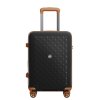 Cestovní kabinový kufr z polypropylenu Kono 41 L - černo-hnědý