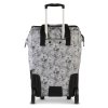 PUNTA nákupní taška na kolečkách s výsuvnou rukojetí - 40L - šedá květinová