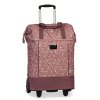 PUNTA nákupní taška na kolečkách s výsuvnou rukojetí - 40L - růžová květinová