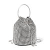 Dámská večerní kabelka s řetízkovým popruhem - stříbrná