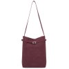 Minimalistická vertikální kabelka Miss Lulu - burgundy