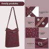 Minimalistická vertikální kabelka Miss Lulu - burgundy