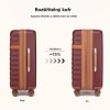 Sada 3 cestovních ABS+PC kufrů Kono 33L/57L/87L - burgundy