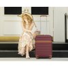 Sada 3 cestovních ABS+PC kufrů Kono 33L/57L/87L - burgundy