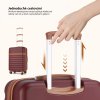 Sada 3 cestovních ABS+PC kufrů Kono 33L/57L/87L - burgundy