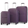 KONO travel set kufrů polypropylén - 40L, 68L, 97L - fialový
