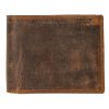 Kožená pánská peněženka bez zapínání - hnědá