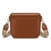 Dámská crossbody kabelka s tkaným popruhem Miss Lulu - hnědá