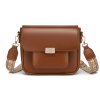 Dámská crossbody kabelka s tkaným popruhem Miss Lulu - hnědá