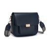 Dámská crossbody kabelka s tkaným popruhem Miss Lulu - navy
