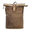 Kožený unisex batoh Hide & Stitches Idaho - tmavě pískový 19L