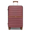 Cestovní kufr ABS+PC s pruhovaným vzorem Kono - 94 L - burgundy