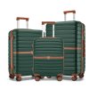 3dílná sada cestovních kufrů ABS + PC Kono - 36/62/94 L - tmavě zelená
