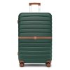 Cestovní kufr ABS+PC s pruhovaným vzorem Kono - 62 L - tmavě zelený