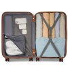 Cestovní ABS+PC kufr Kono - černo-hnědý - 85L