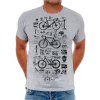 Tričko Bike Maths Šedé