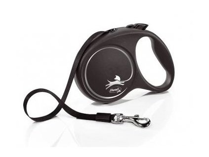 Vodítko FLEXI Black Design M pásek 5m/25kg