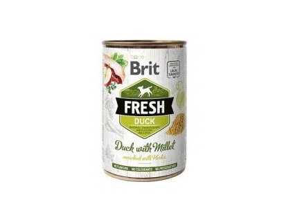 Brit Fresh Dog konz Duck with Millet 400g