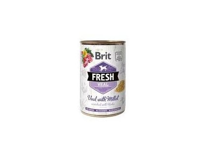 Brit Fresh Dog konz Veal with Millet 400g