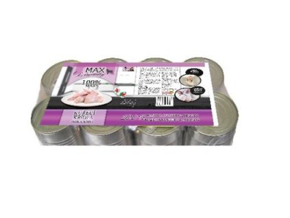 Konzerva MAX deluxe 1/2 kuřete se zvěřinou 8x800g
