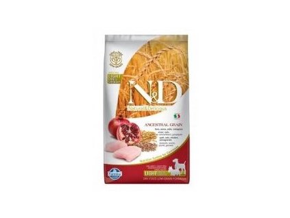 N&D LG DOG Light M/L Chicken&Pomegranate