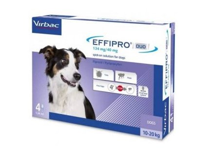 Effipro DUO Dog M (10-20kg) 134/40 mg, 4x1,34ml