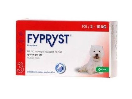 Fypryst Spot-on Dog S sol 1x0,67ml (2-10kg)