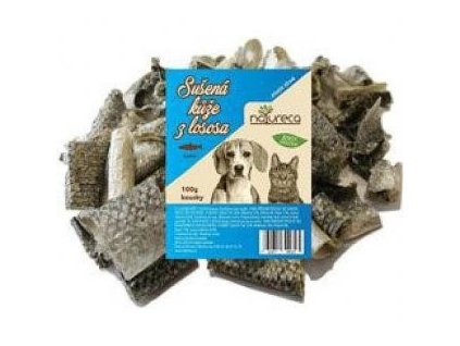 NATURECA pochoutka Losos kůže sušená kousky 100g
