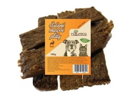 NATURECA pochoutka Masové pláty-Jelen, 100%maso 100g