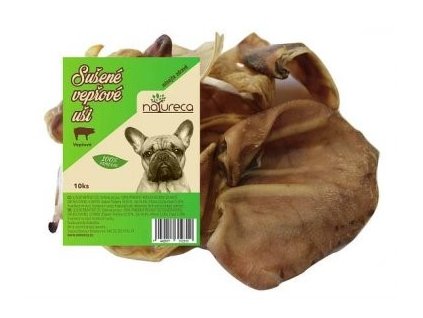 NATURECA pochoutka Vepřové uši sušené 10ks