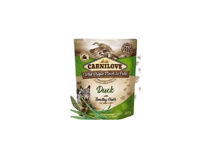 Carnilove Dog Pouch Paté Duck & Timothy Grass 300g