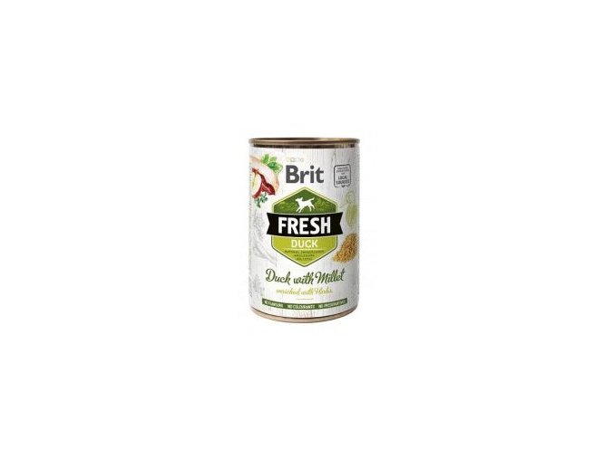 Brit Fresh Dog konz Duck with Millet 400g