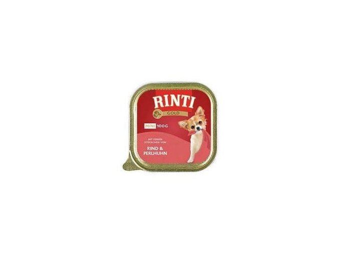 Rinti Dog Gold Mini vanička hovězí+perlička 100g