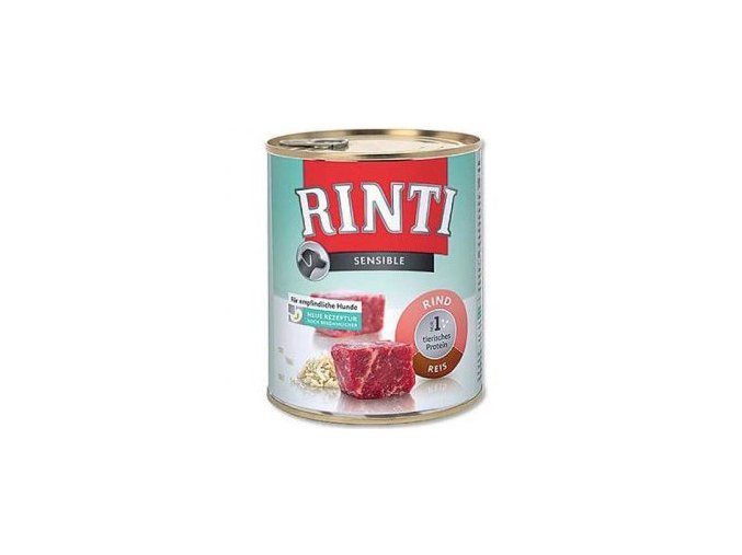 Rinti Dog Sensible konzerva hovězí+rýže
