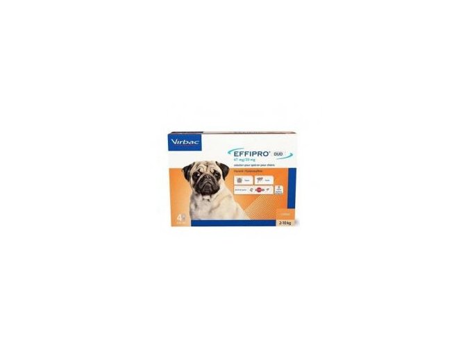 Effipro DUO Dog S (2-10kg) 67/20 mg, 4x0,67ml
