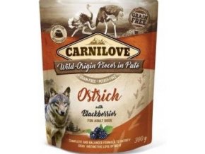 Carnilove Dog Pouch Paté Ostrich & Blackberries 300g