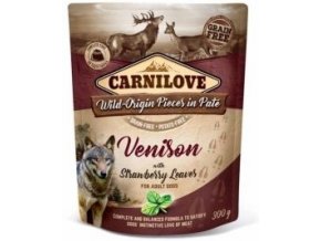 Carnilove Dog Pouch Paté Venison & Strawberry 300g