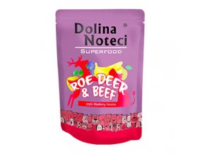 DOLINA NOTECI SUPERFOODS srnec a hovězí kapsička pro psy 300 g