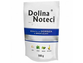 DOLINA NOTECI PREMIUM treska s brokolicí kapsička pro psy 500 g