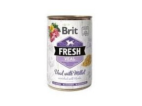 Brit Fresh Dog konz Veal with Millet 400g
