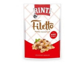 Rinti Dog Filetto kapsa kuře+hovězí v želé 100g