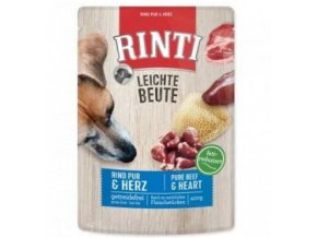 Rinti Dog Leichte Beute kapsa hovězí+kuře srdíčka 400g
